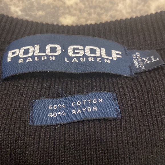 POLO GOLF BLACK AND WHITE HOUNDS TOOTH SWEATER VEST XL - Picture 9 of 9